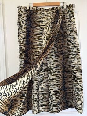 Vintage Animal Print Midi Skirt by Kensington Square | Size Large